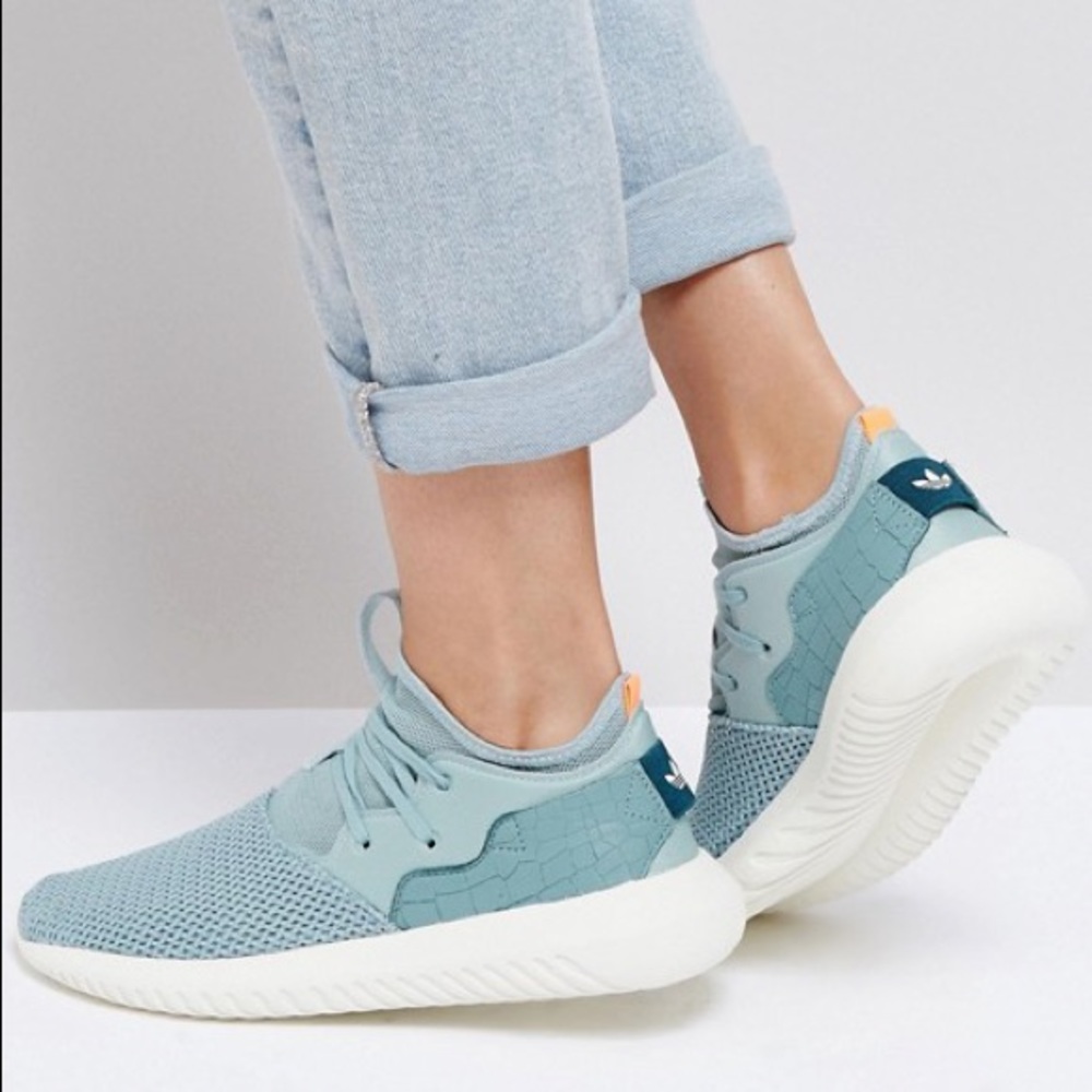 Adidas Originals US6.5 Teal Green Entrap Trainers